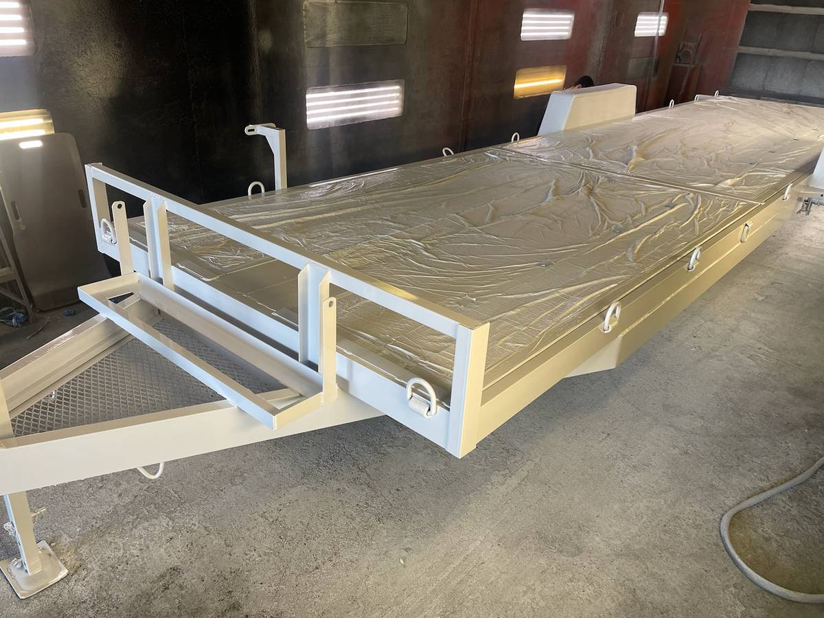 30 ft Custom White Double Car Hauler, photo 2