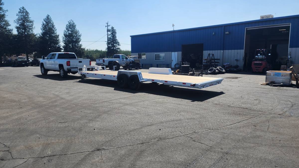 30 ft Custom White Double Car Hauler, photo 8