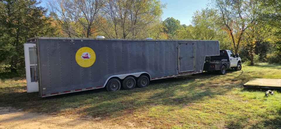 1998 United Expressline 40 ft gooseneck car hauler trailer, photo 10