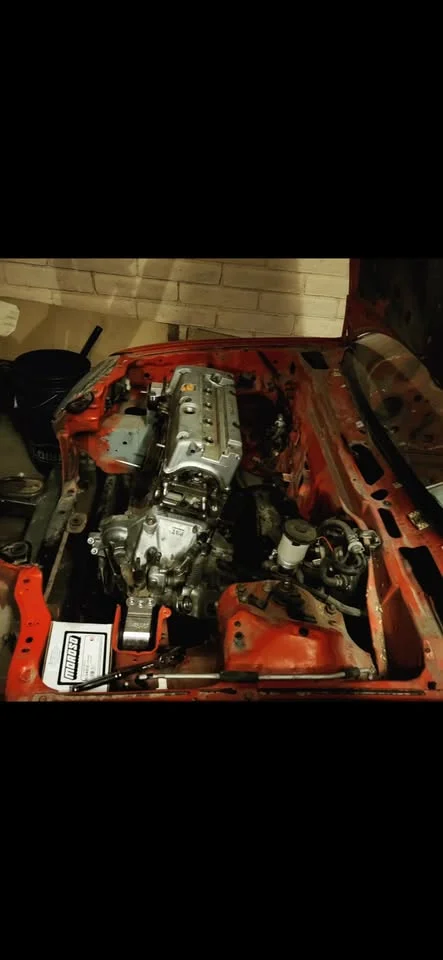 1988 Honda CRX drag racing project with separate K24 engine, photo 2