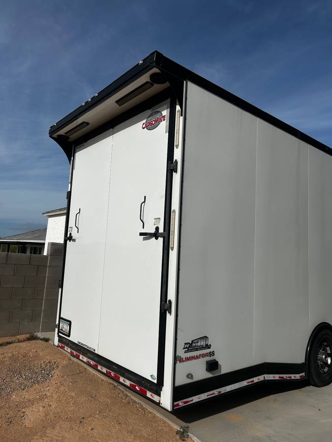 2022 32’ cargo mate eliminator race trailer 80” clear width, photo 2