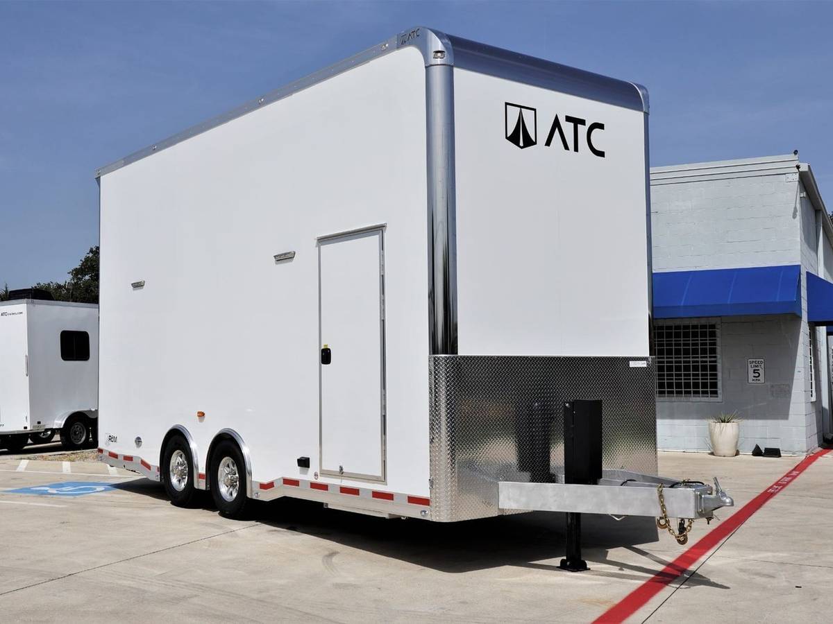 2022 ATC 22' Aluminum Stacker Car Hauler – Tilt Lift, Cabinets, LED, photo 2