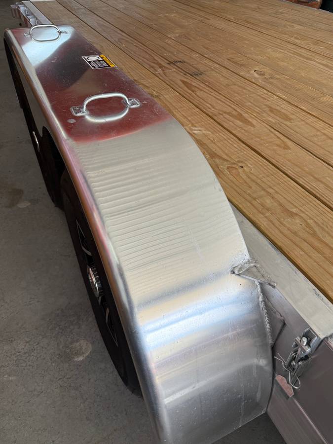 2023 aluminum 22’ H&H car hauler trailer with ramps, photo 8