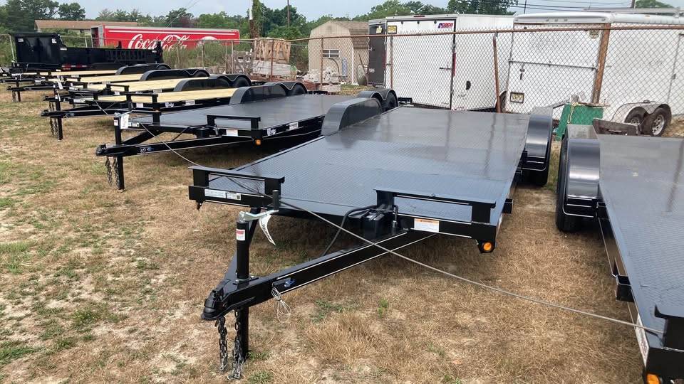 brand new 20' steel deck car hauler trailer, photo 2