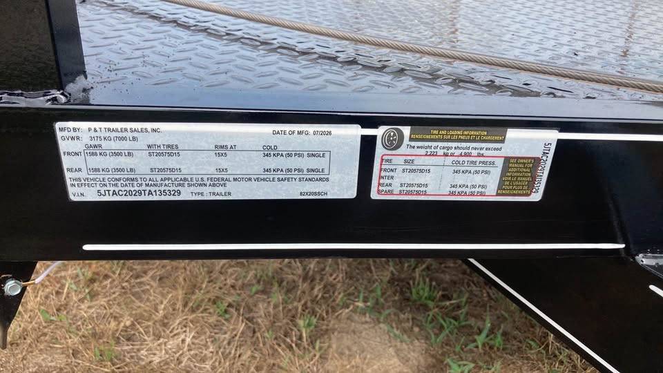brand new 20' steel deck car hauler trailer, photo 3