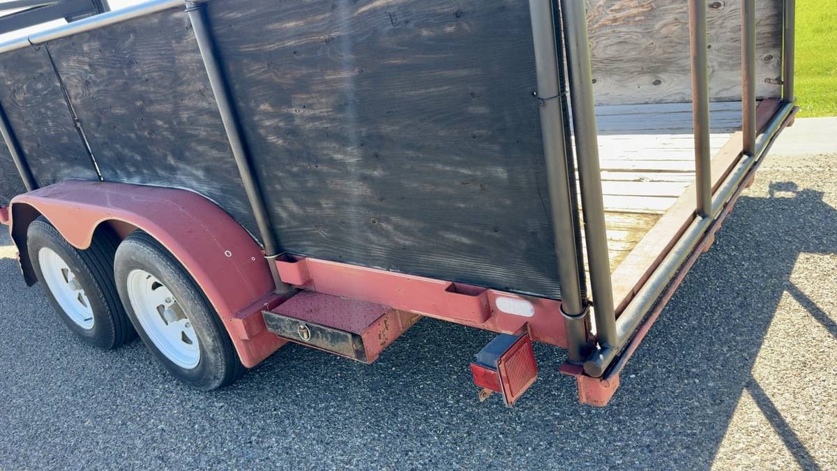 Gooseneck trailer 7x16 car hauler or landscaping trailer, photo 7