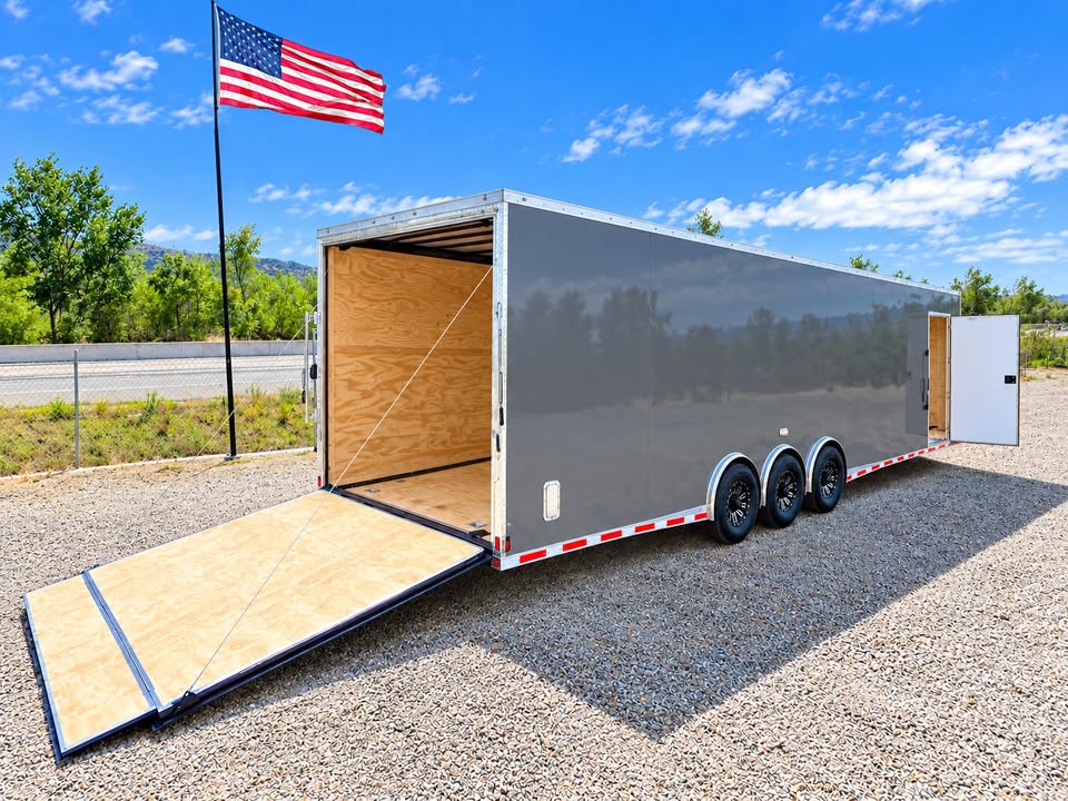 2027 36 ft heavy duty enclosed car hauler, dual side doors, photo 14