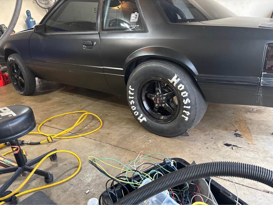 1987 Ford Mustang small-tire drag car, 393 Windsor, nitrous, 5.92 ET, photo 4