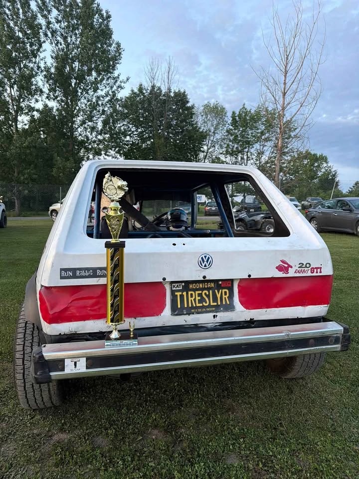 1984 VW Rabbit dirt track car, 2023 DIRTcar series winner, photo 3