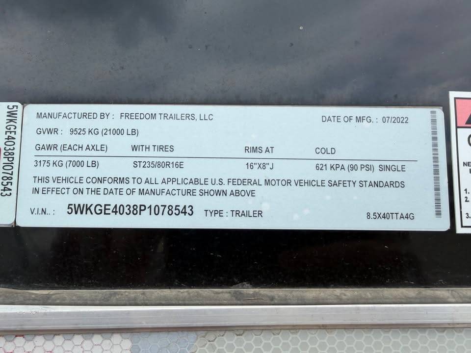 2023 Freedom 40' gooseneck car hauler trailer, photo 8