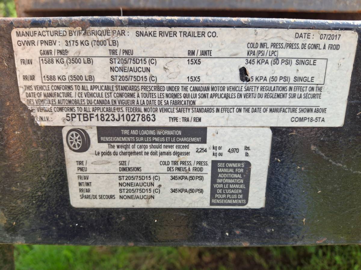 18' dovetail snake river car trailer, photo 5