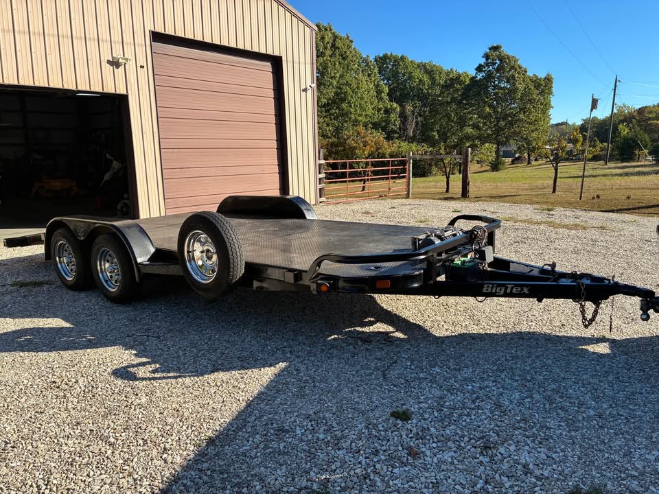 2016 Big Tex all steel 18’ car hauler rear slide out ramps, photo 4