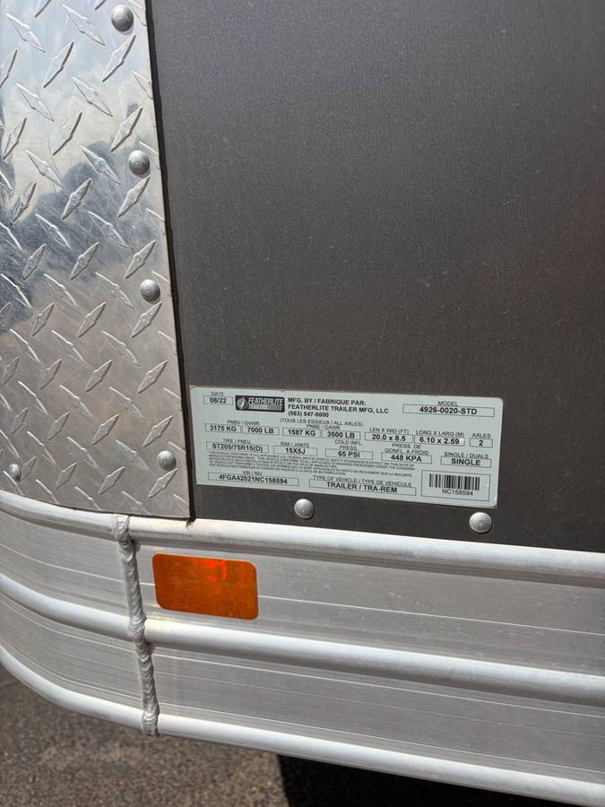 2022 Featherlite car hauler 20ft, photo 5