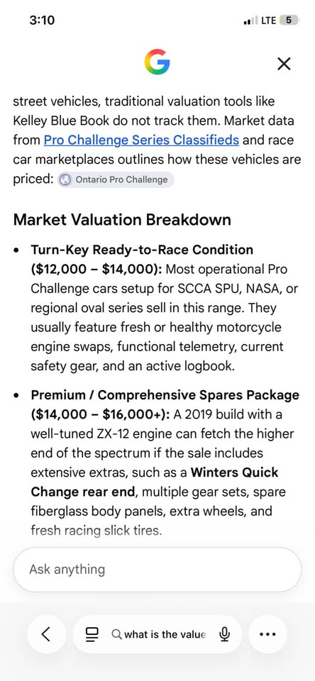 2019 Pro Challenger, ZX12 1200cc, photo 8