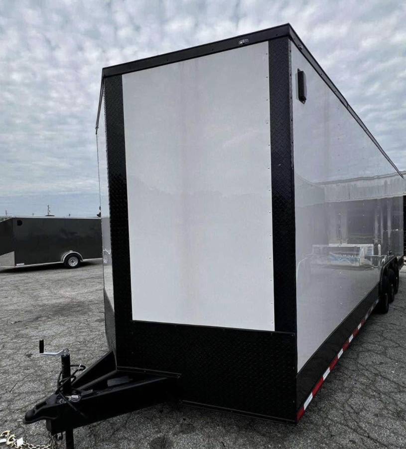 8.5 x 28ft plus v nose enclosed trailer car hauler, photo 6