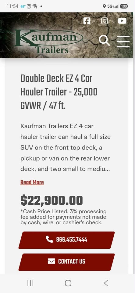 2017 Kaufman Take 4 stacker wedge car trailer, photo 14