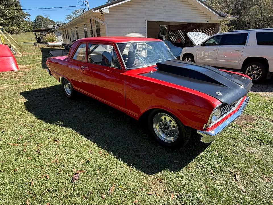 1965 Chevrolet Chevy II Nova drag car, roller, no engine, photo 4