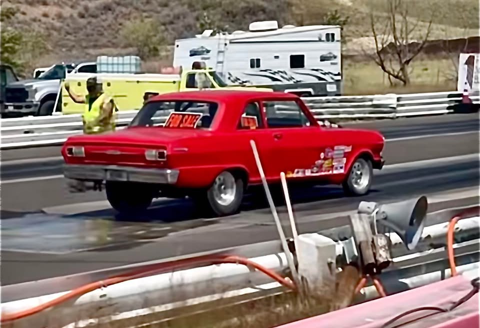 1965 Chevrolet Chevy II Nova drag car, roller, no engine, photo 12