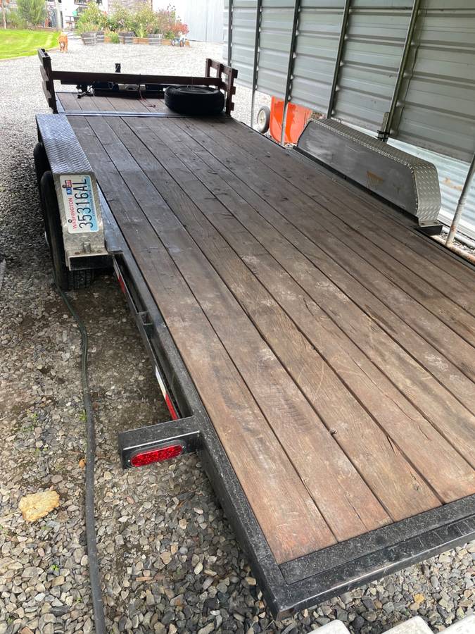 2018 TUFF 10,000lb tilt bed car trailer, photo 4