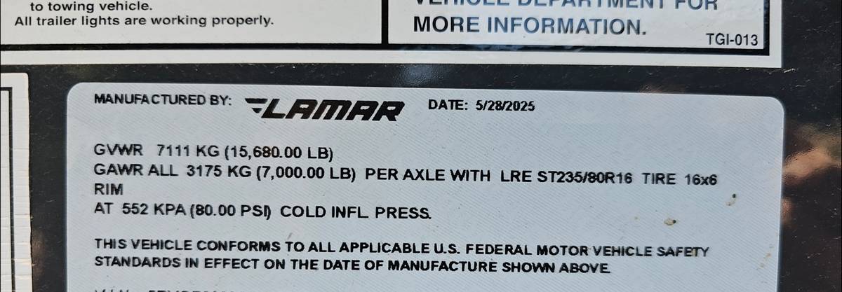 26' Lamar Hydraulic Tilt Gooseneck Trailer, photo 5