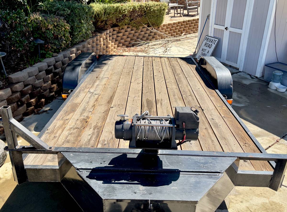 Trailer 7x16, Car hauler10k GVWR, Winch, Spare, Dual Bat,Stobox, photo 4