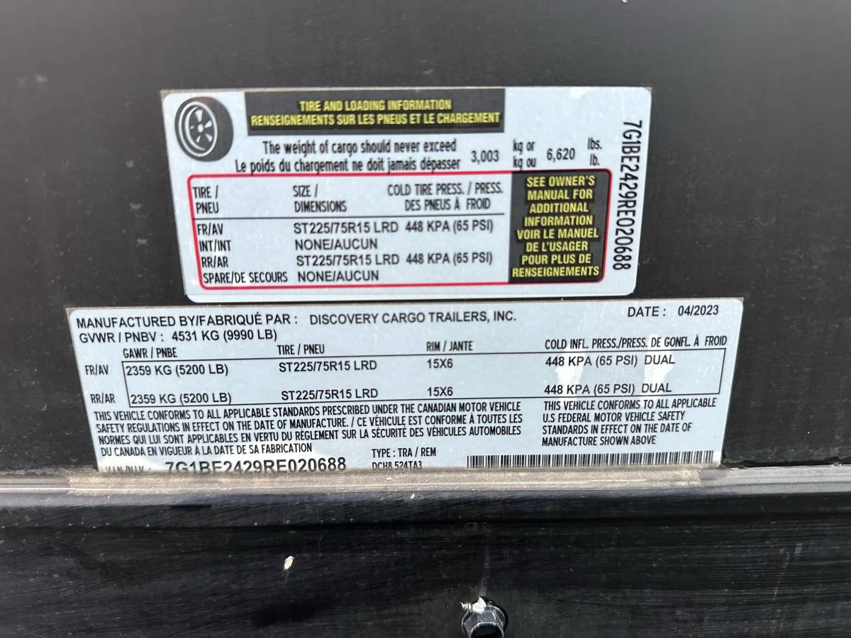 Discovery 8.5x24ft x 7Ft Tall-Enclosed Trailer, photo 10