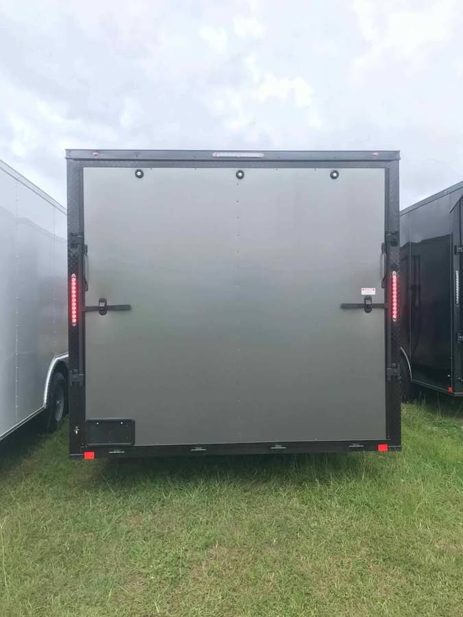 8.5x24ft Charcoal Gray Diamond Enclosed Trailer with 6,000lbs Tandem A, photo 2