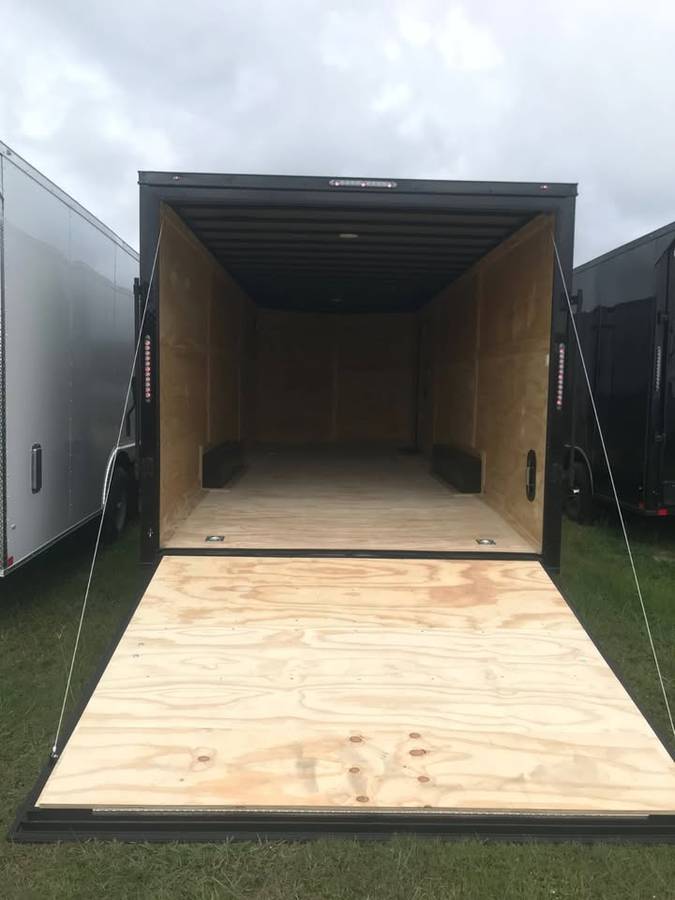8.5x24ft Charcoal Gray Diamond Enclosed Trailer with 6,000lbs Tandem A, photo 3