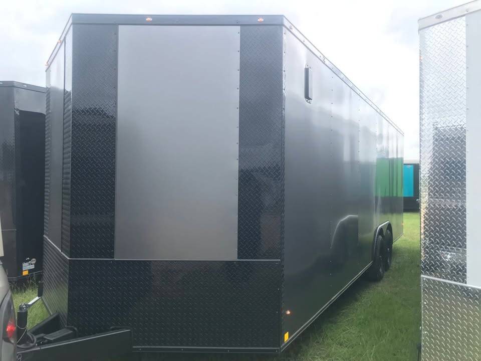 8.5x24ft Charcoal Gray Diamond Enclosed Trailer with 6,000lbs Tandem A, photo 4