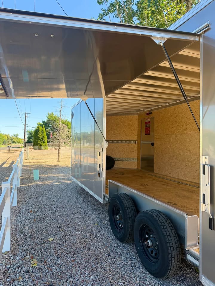 2025 Stealth All Aluminum 8’x24’ enclosed race car trailer with heavy duty ramp, side garage door, photo 2